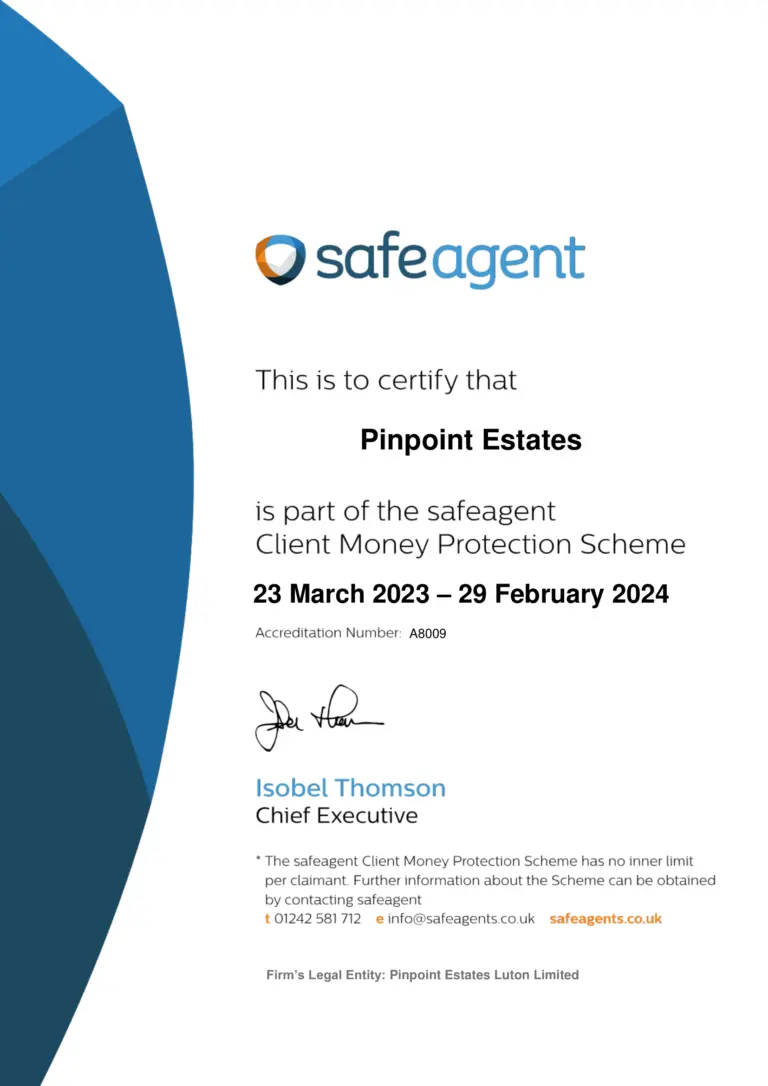 Pinpoint Estate Safeagent Certified